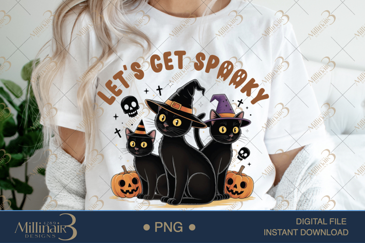 Let’s Get Spooky PNG | Halloween Sublimation Design