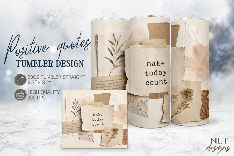 Motivational quotes Luxury Tumbler Inspirational collage