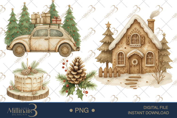 Christmas Watercolor Png Image 10