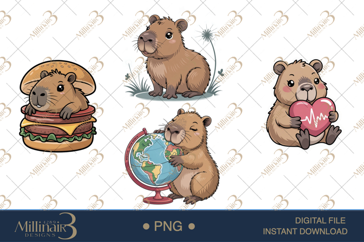 Cute Capybara Clipart