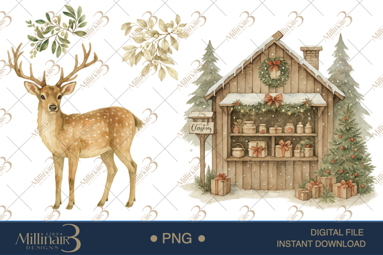 Christmas Watercolor Png Image 8