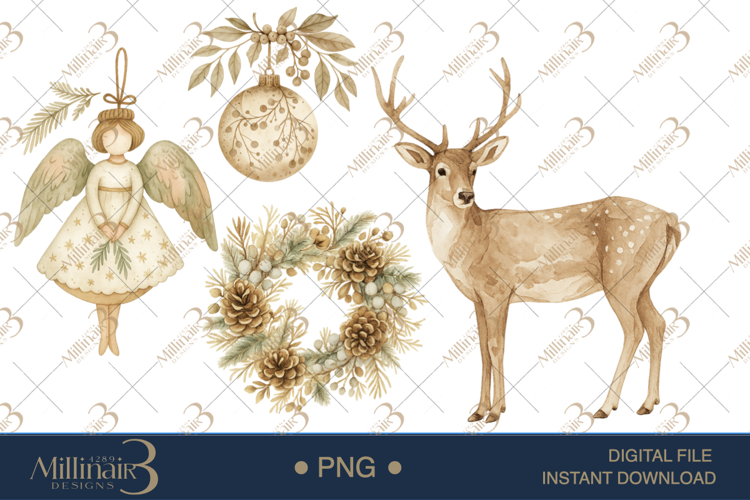 Christmas Watercolor Png Image 7