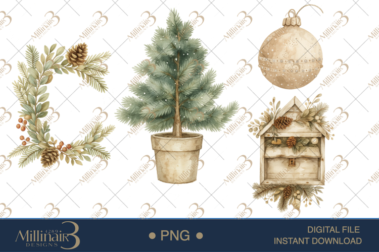 Christmas Watercolor Png Image 6
