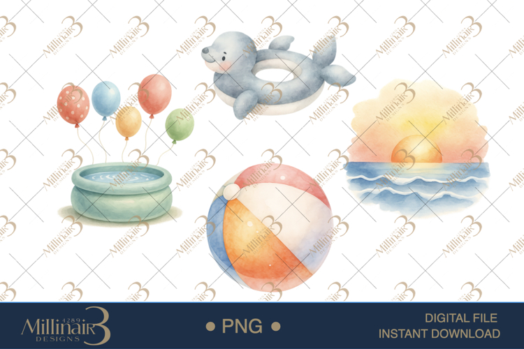Pool Party Clipart Image 9