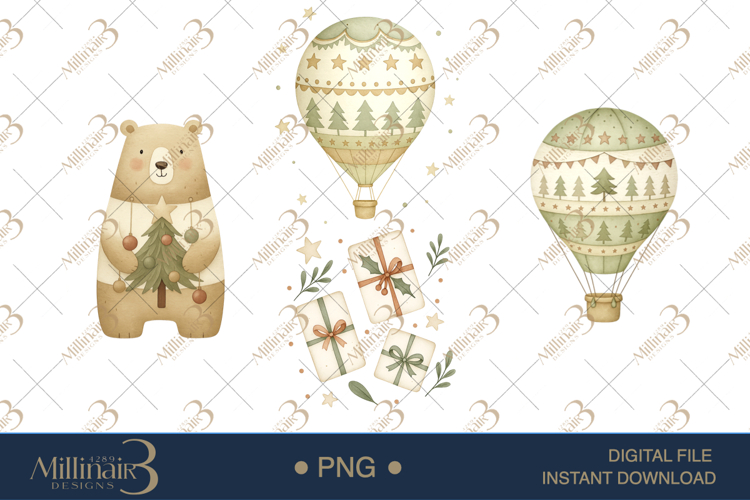 Christmas Watercolor Clipart