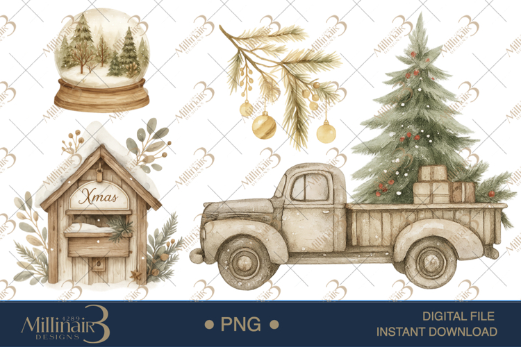Christmas Watercolor Png Image 4