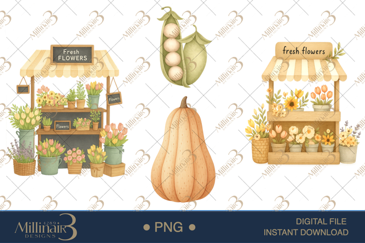 Farmers Market Clipart| Fruit   Veggie Art