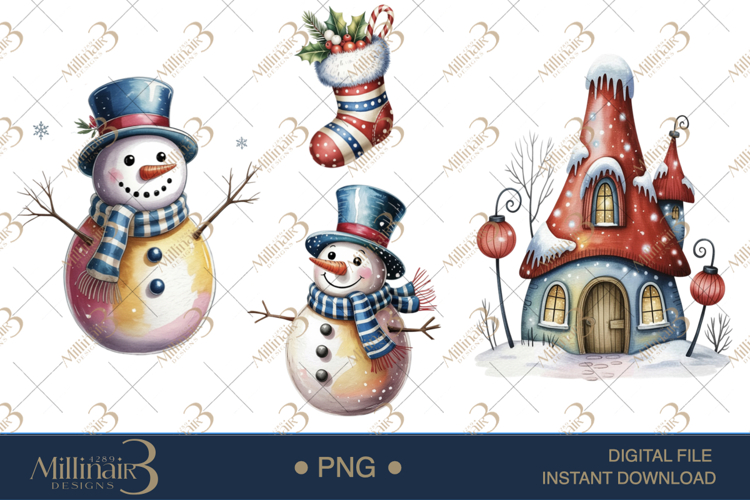 Christmas Watercolor Png Image 3