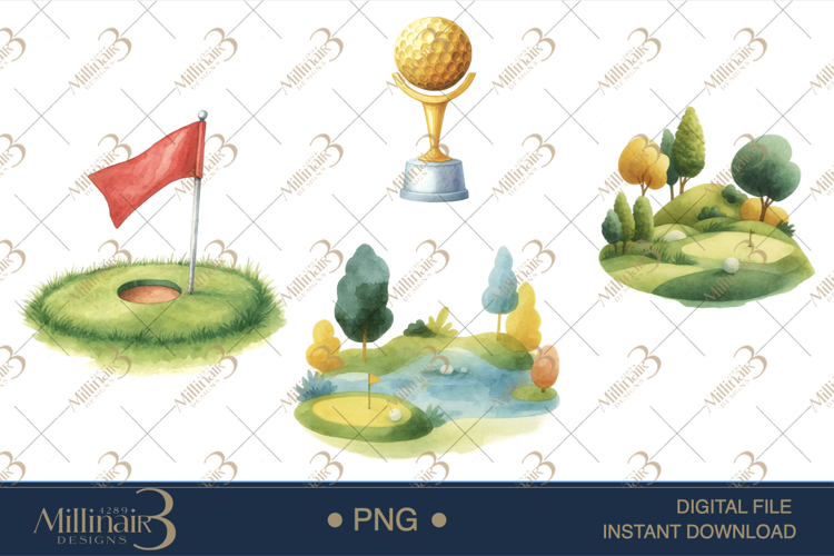 Cute Little Golf Player Clipart