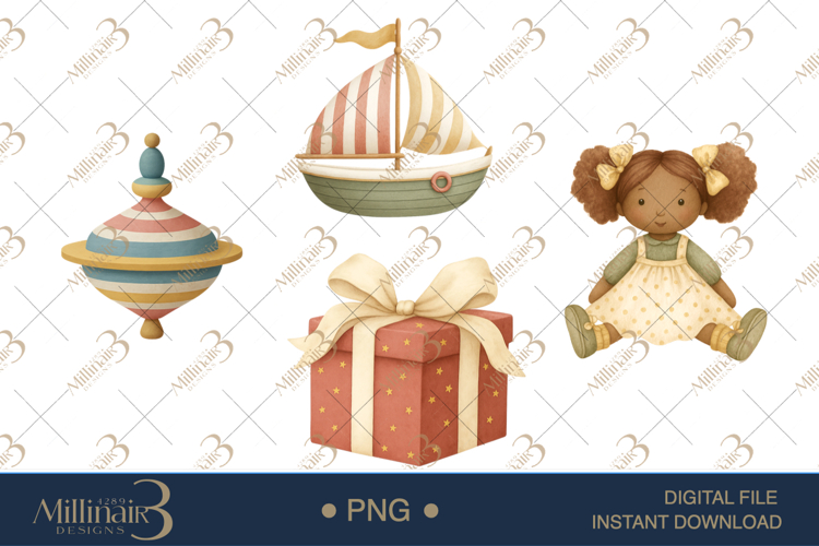 Vintage Christmas Clipart Image 13