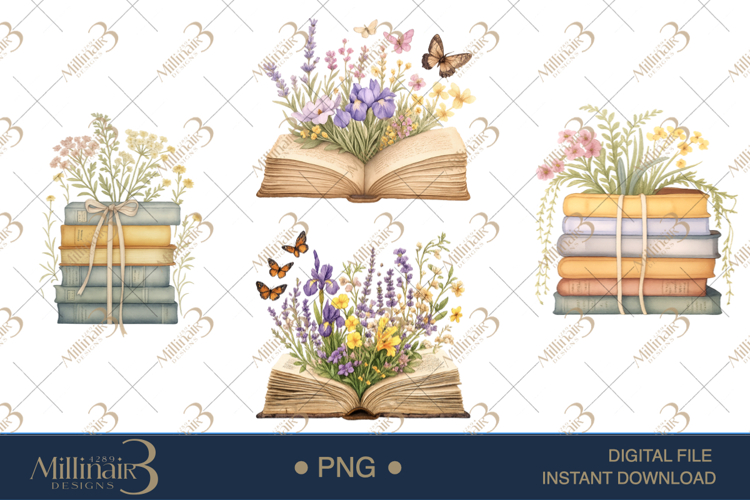 Wildflower Book Clipart