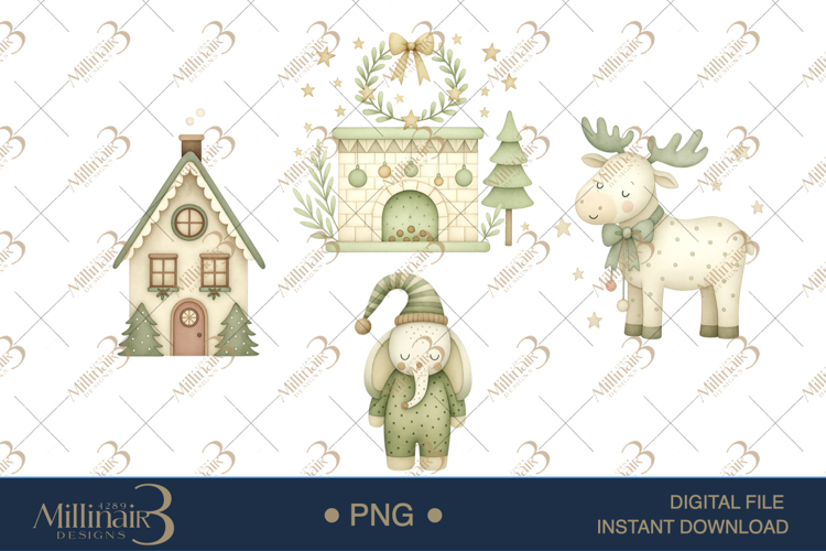 Christmas Watercolor Clipart