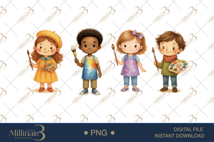 Little Artists Clipart