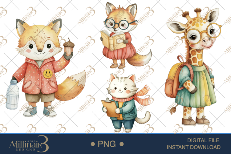 Cute Animals Nursery And Preschool Clipart