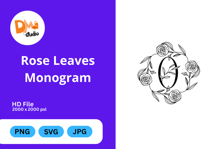 Rose Leaves Monogram