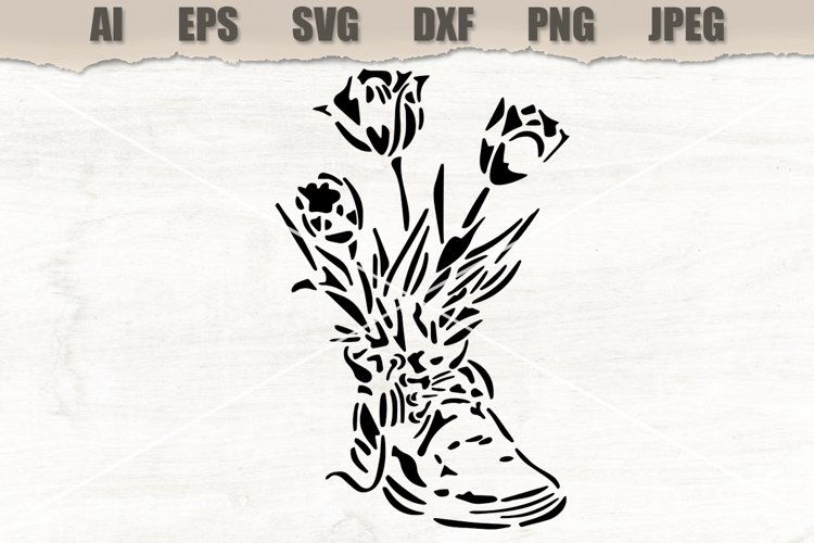Stencil Tulips SVG