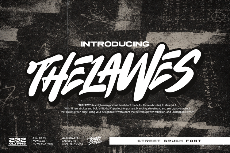 Thelawes Street Brush Font
