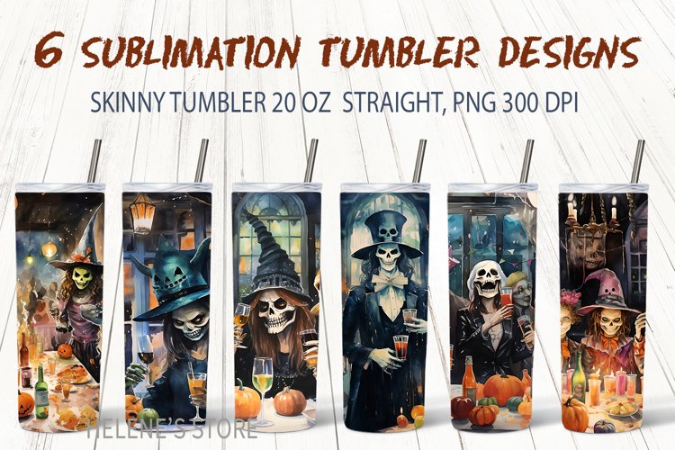 Halloween tumbler wrap bundle |tumbler png| Halloween party example image 1