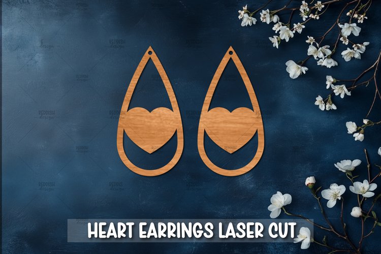 Heart Earrings Svg Image 21