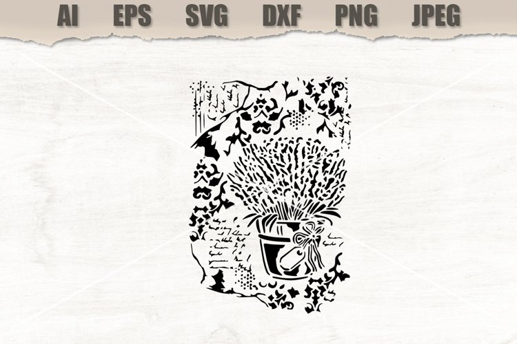 Stencil Lavande SVG