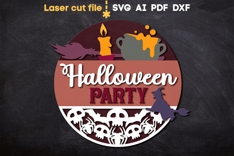 Happy Halloween Sign SVG laser cut file for Glowforge