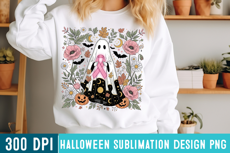 Breast Cancer png,Breast Cancer boo ghost pink Sublimation