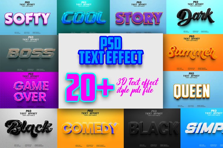 3d Text Effect Style Bundle example image 1