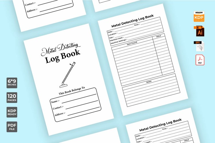 Metal Detecting KDP Interior Logbook