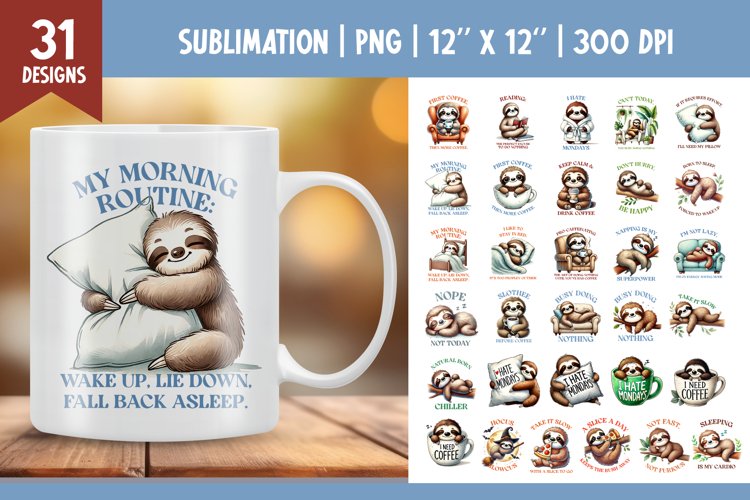 Sloth Clipart Image 19