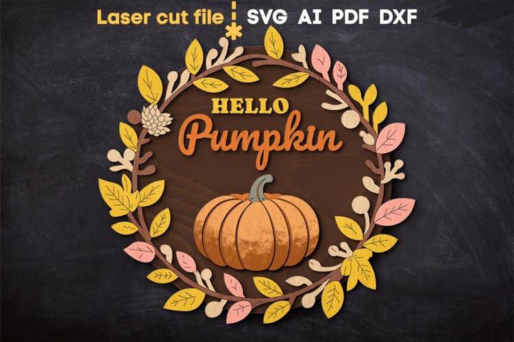 Hello Pumpkin SVG laser cut files for Glowforge