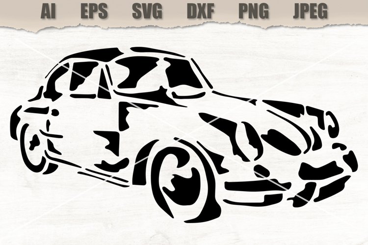 Stencil Car SVG example image 1
