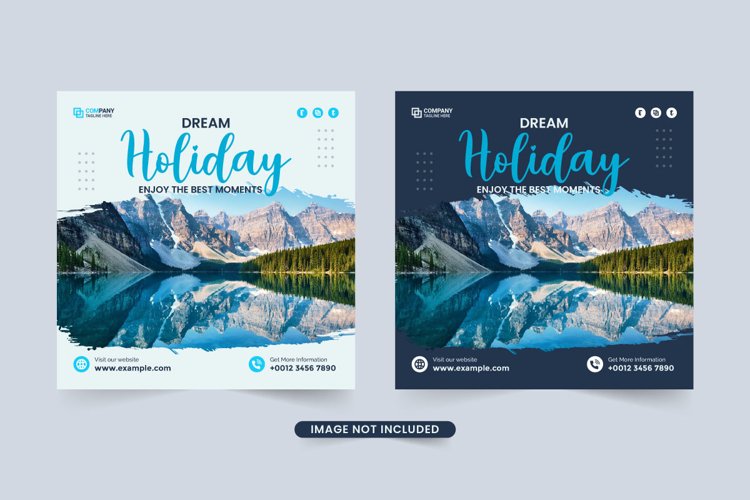 Vacation planner brochure design vector