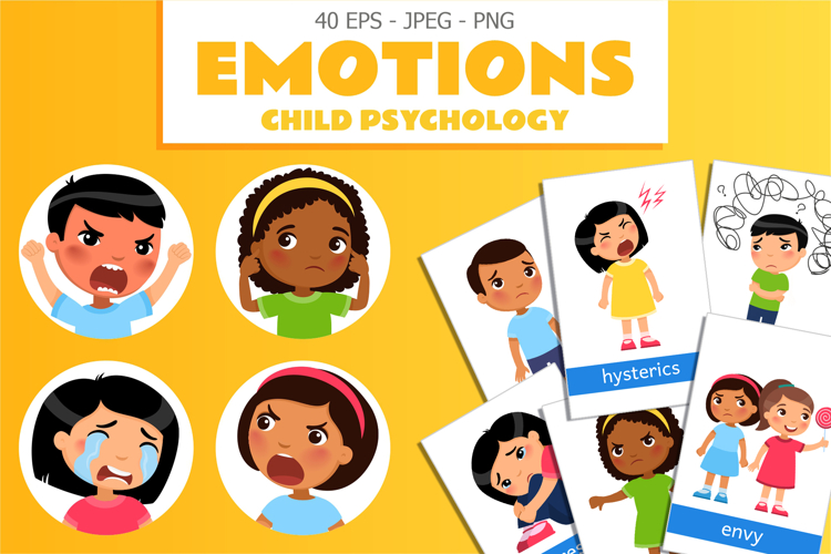 Emotion Flashcards, Child Psychology, ESL