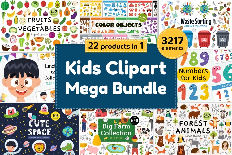 Kids Clipart Mega Bundle