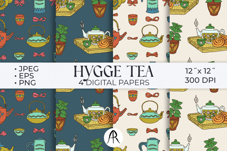 Hygge Tea Time Seamless Patterns