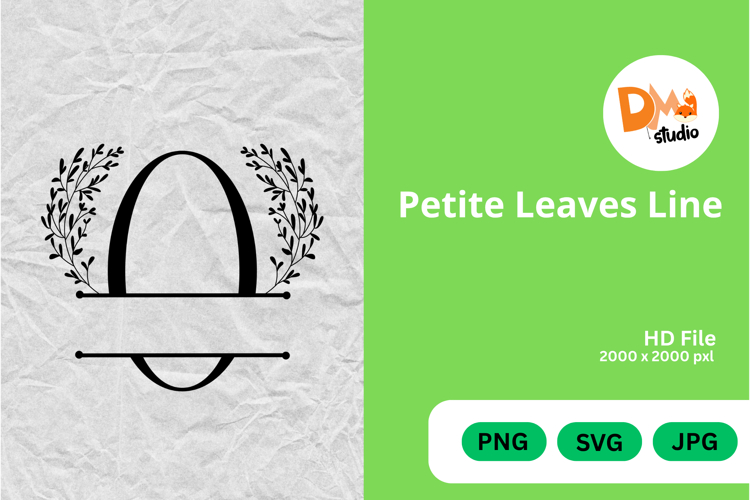 Petite Leaves Line Monogram