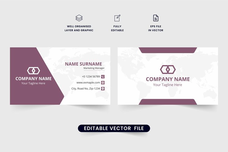Company identity card template vector example image 1