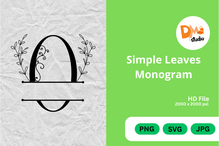 Simple Leaves Monogram