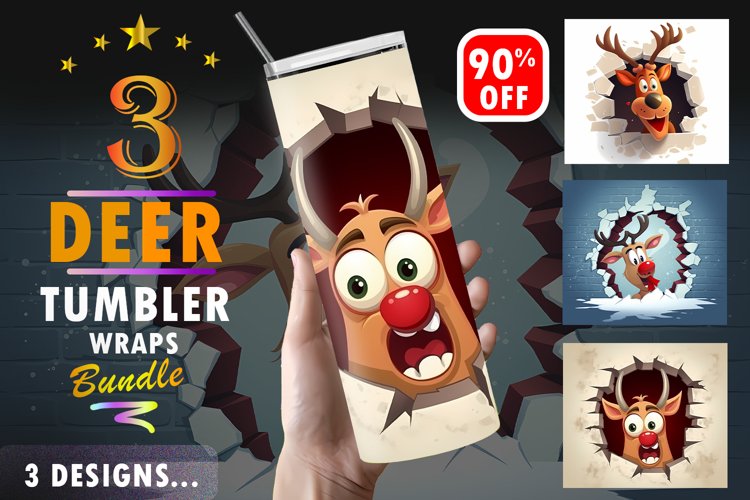 Christmas deer Christmas tumbler 20Oz. Tumbler Bundle