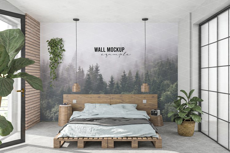 Wall mockup - Interior mockup - Wallpaper mockup