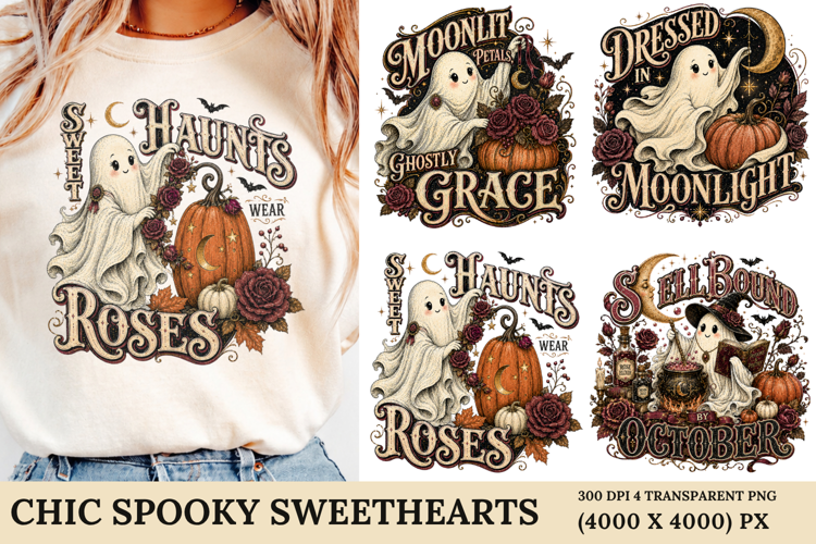 Chic Spooky Sweethearts PNG