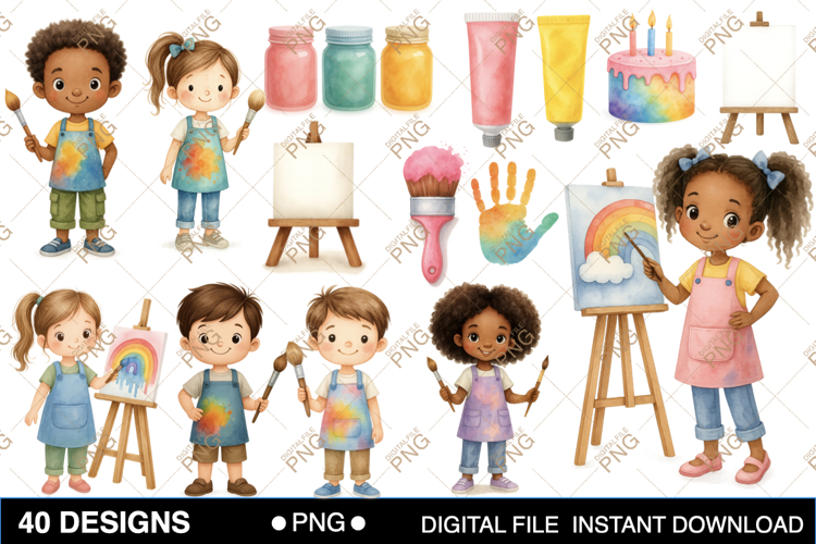 Little Artists Clipart