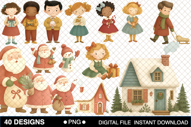 Vintage Christmas Clipart Image 22