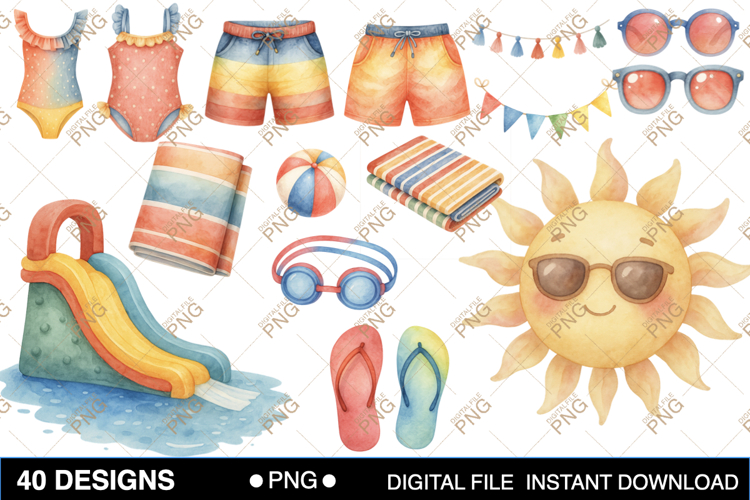 Pool Party Clipart Image 15