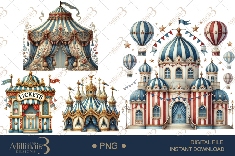 Vintage Circus and Carnival Clipart