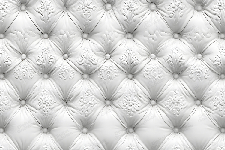 White Tufted Leather Luxury Pattern Embossed Background