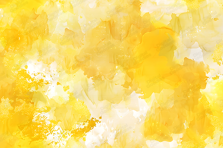 Yellow Watercolor Ink Splash Abstract Artistic Background