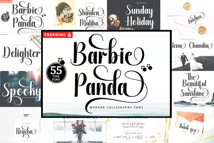 Barbie Panda - Family Font In 55 Type