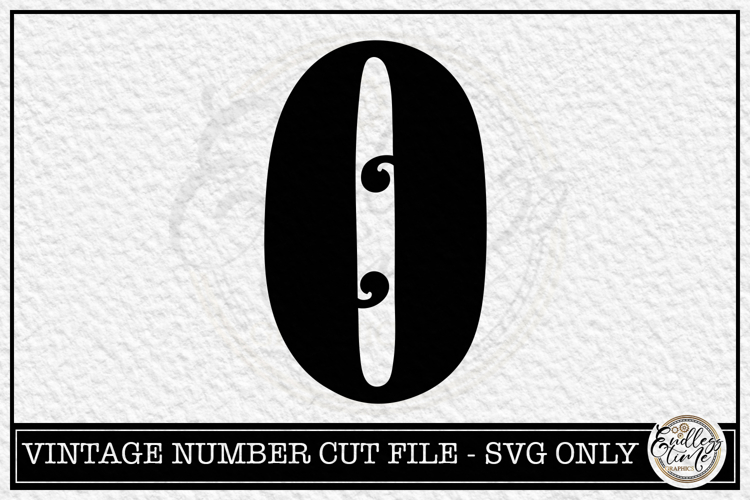 Vintage Number 0 SVG | Antique Postal Cancellation Number