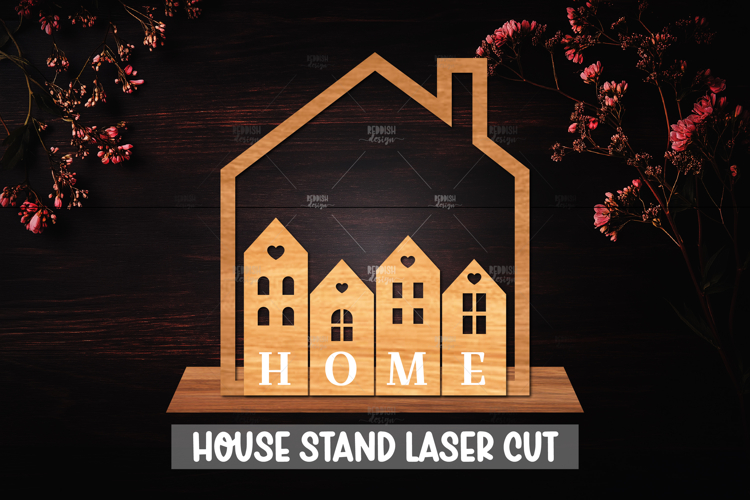 3D House Laser Cut Stand Home Decor, Home Decor Laser cut